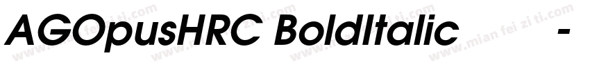AGOpusHRC BoldItalic 语言英文字体转换